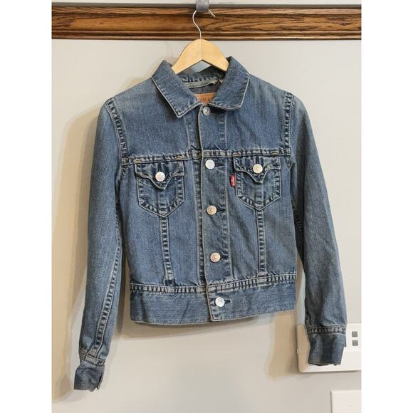 Levis‎ Jacket Type 1 Iconic Denim Trucker Western Rodeo Jean Jacket Size Small - Picture 1 of 9